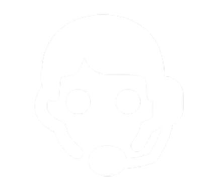 Icon of a customer service representative with headset.